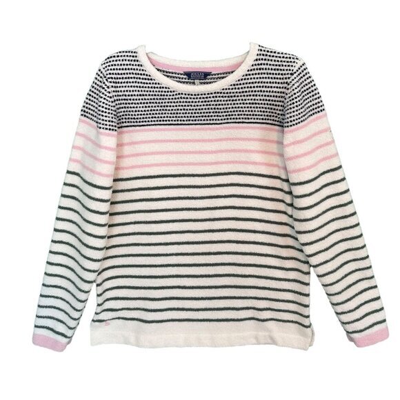 JOULES Womens Chenille Seaham Striped Pullover Jumper US 10 Crew Neck Knit - Picture 14 of 14
